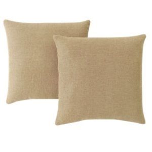 *COZY CLEARANCE* Infinity Home 2pk 18 Square Faux Linen Decor